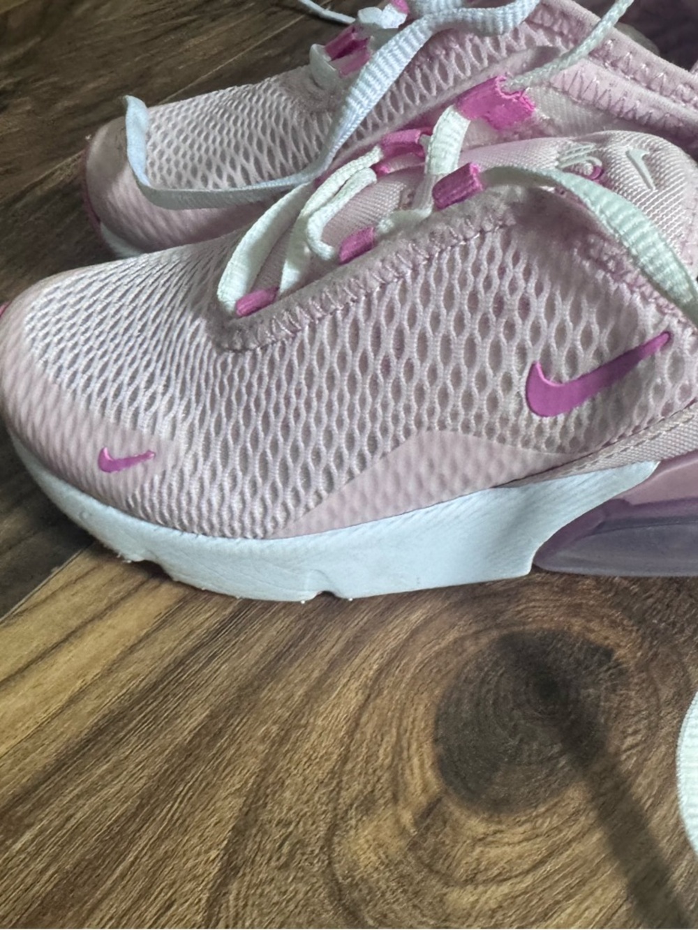 Nike Pink Mesh Running Sneakers with White Midsole